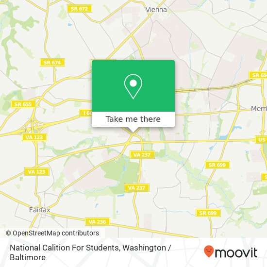 National Calition For Students map