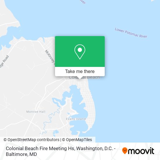 Mapa de Colonial Beach Fire Meeting Hs