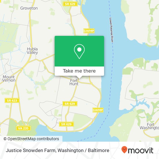 Mapa de Justice Snowden Farm