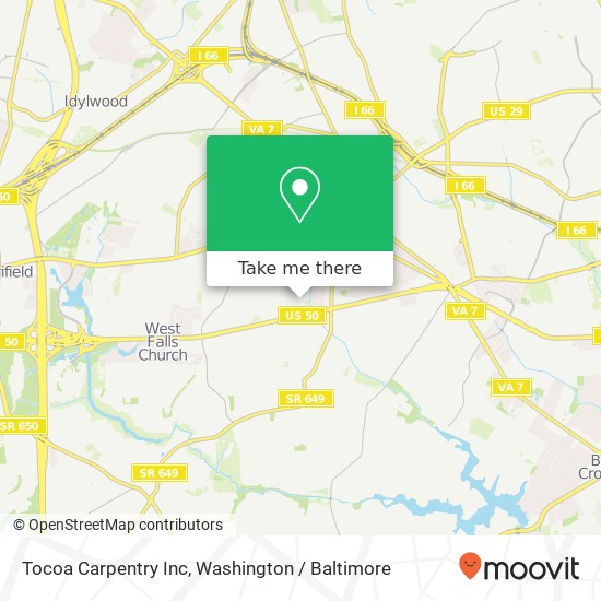 Tocoa Carpentry Inc map