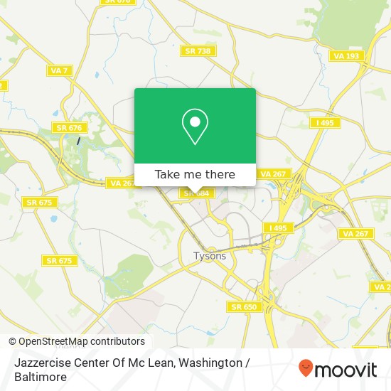 Mapa de Jazzercise Center Of Mc Lean