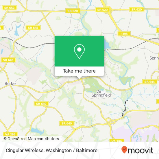 Mapa de Cingular Wireless