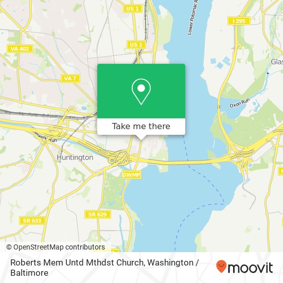 Mapa de Roberts Mem Untd Mthdst Church