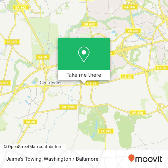 Mapa de Jaime's Towing
