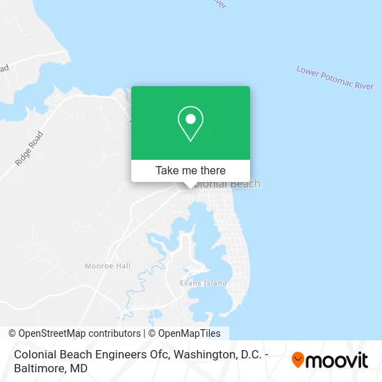 Colonial Beach Engineers Ofc map