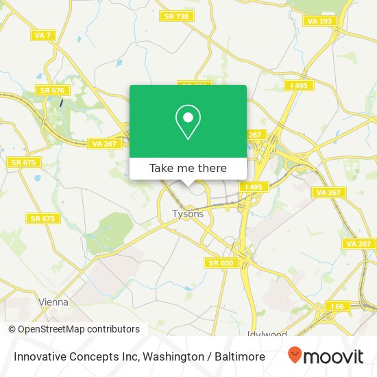 Mapa de Innovative Concepts Inc