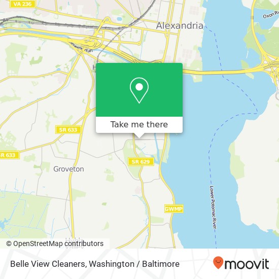 Belle View Cleaners map