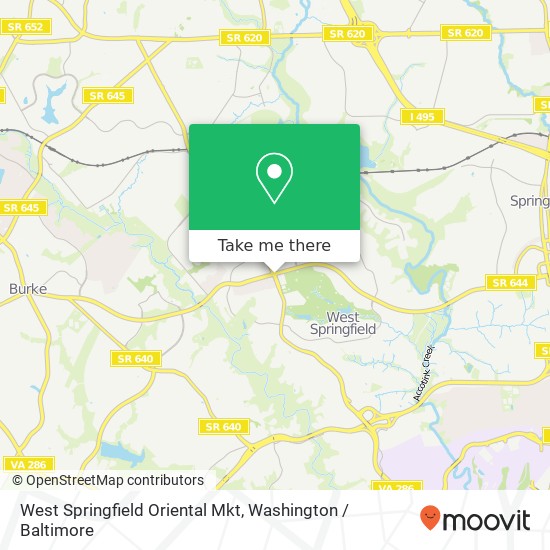 Mapa de West Springfield Oriental Mkt