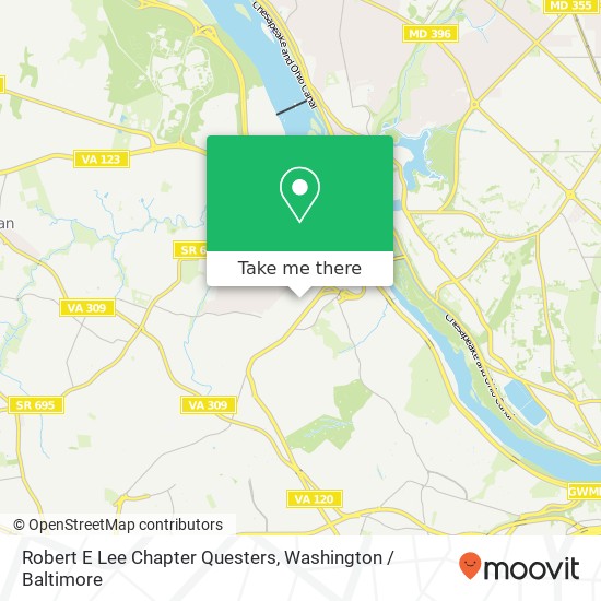 Mapa de Robert E Lee Chapter Questers