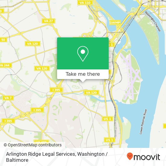 Arlington Ridge Legal Services map