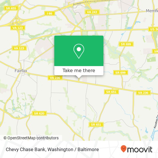 Chevy Chase Bank map