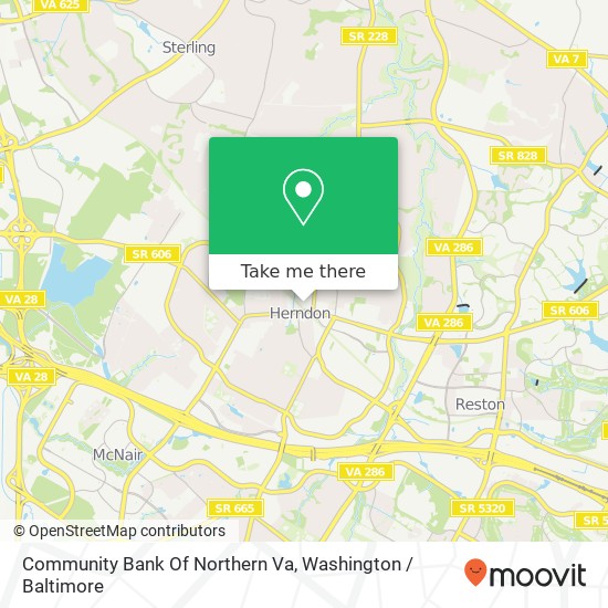 Mapa de Community Bank Of Northern Va