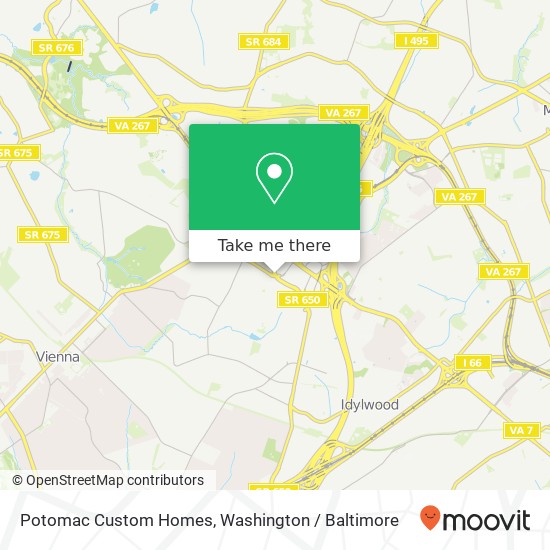 Potomac Custom Homes map