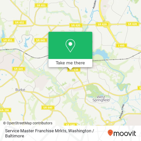 Service Master Franchise Mrkts map