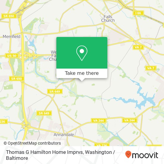 Thomas G Hamilton Home Imprvs map