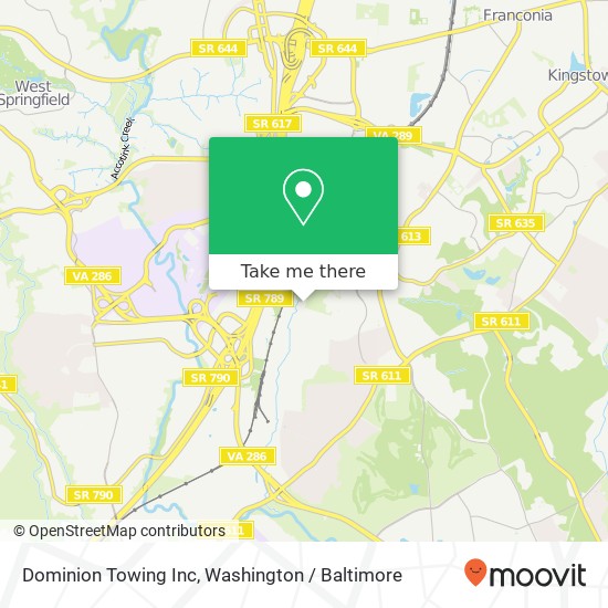 Dominion Towing Inc map