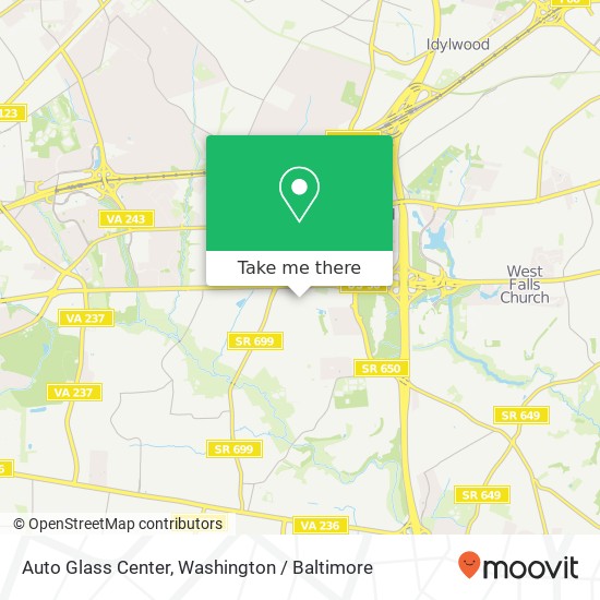 Auto Glass Center map