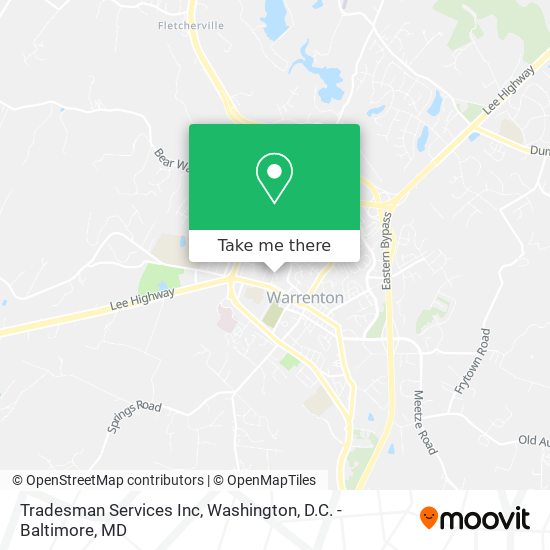 Mapa de Tradesman Services Inc