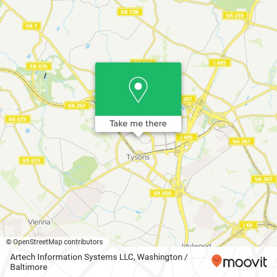 Mapa de Artech Information Systems LLC