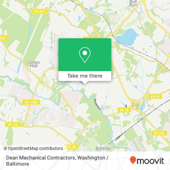 Dean Mechanical Contractors map