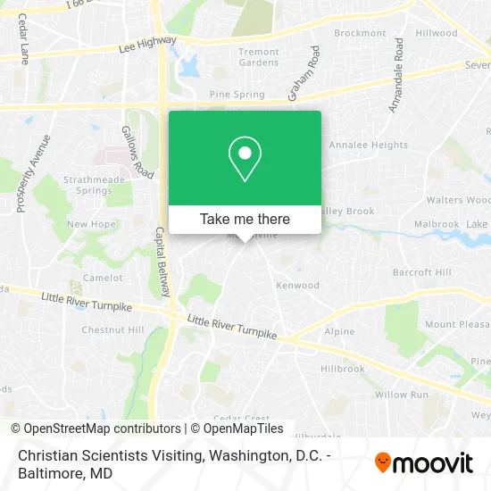 Christian Scientists Visiting map