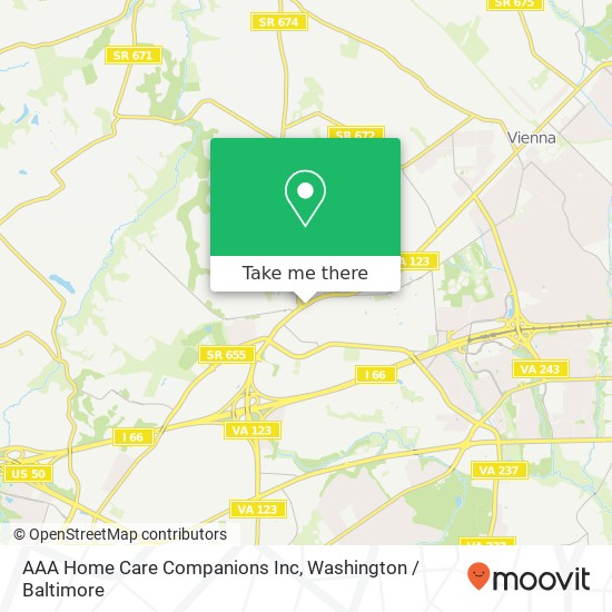 Mapa de AAA Home Care Companions Inc