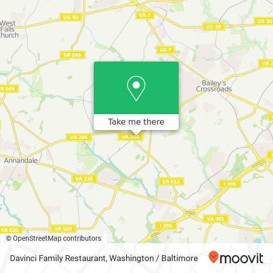 Mapa de Davinci Family Restaurant