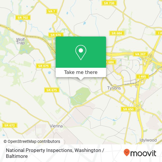 Mapa de National Property Inspections