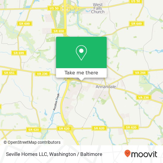 Mapa de Seville Homes LLC