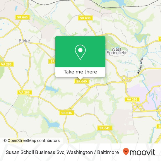 Susan Scholl Business Svc map