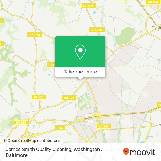 James Smith Quality Cleaning map