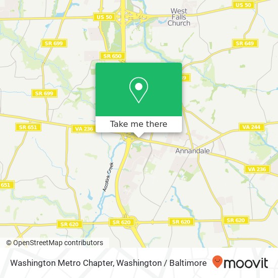 Washington Metro Chapter map