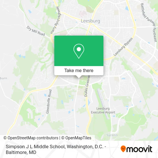 Simpson J L Middle School map