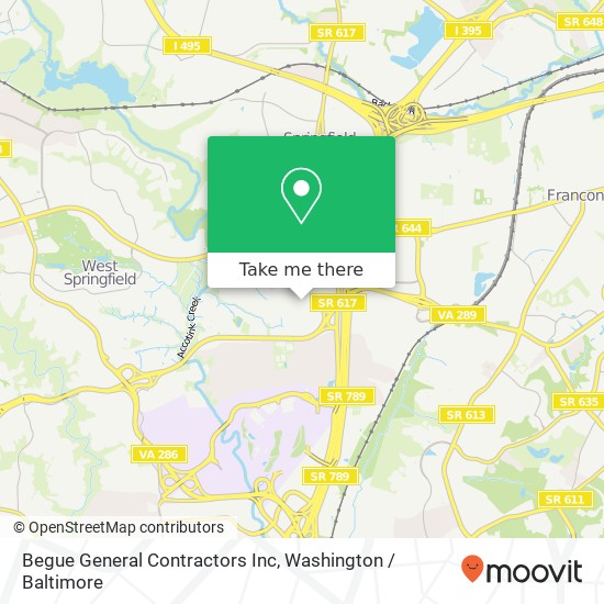 Mapa de Begue General Contractors Inc