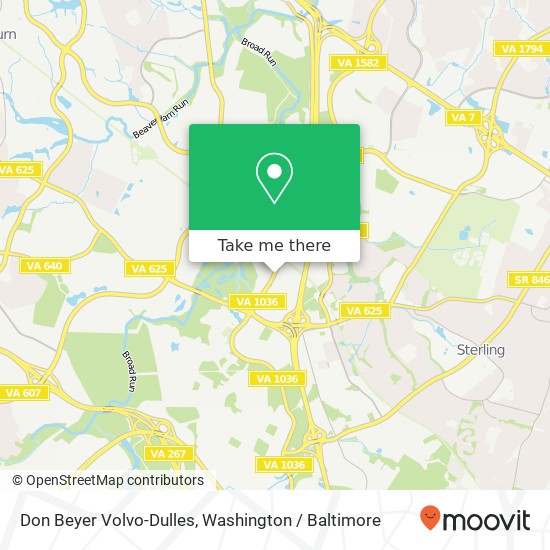 Don Beyer Volvo-Dulles map