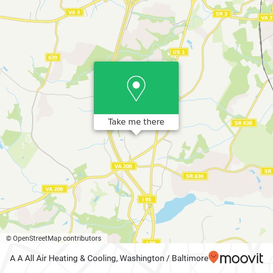 A A All Air Heating & Cooling map