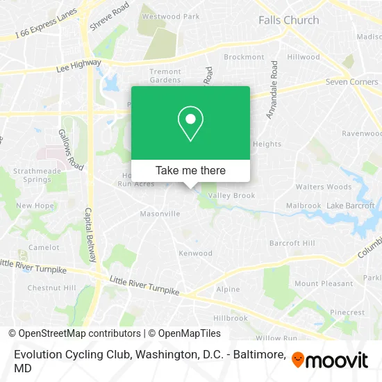 Mapa de Evolution Cycling Club