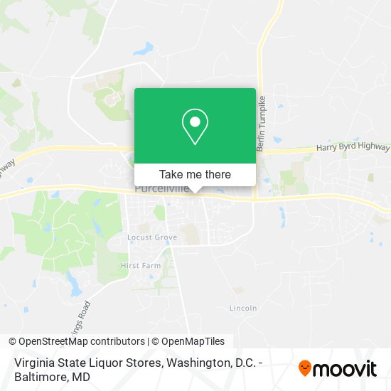 Virginia State Liquor Stores map