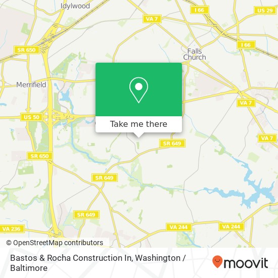 Mapa de Bastos & Rocha Construction In