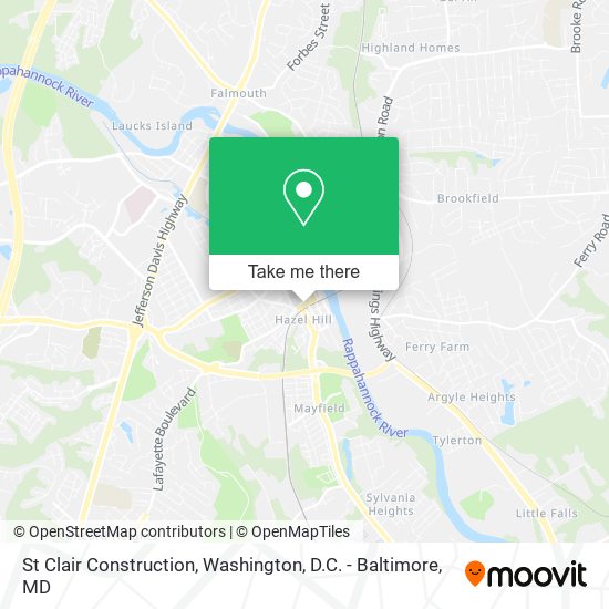 St Clair Construction map