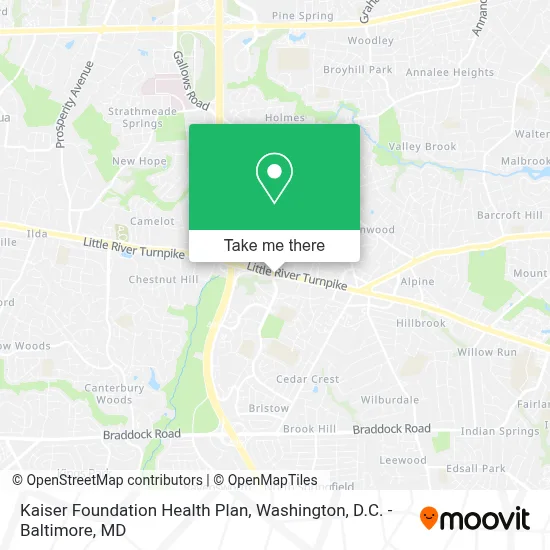 Kaiser Foundation Health Plan map