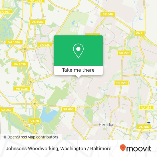 Mapa de Johnsons Woodworking