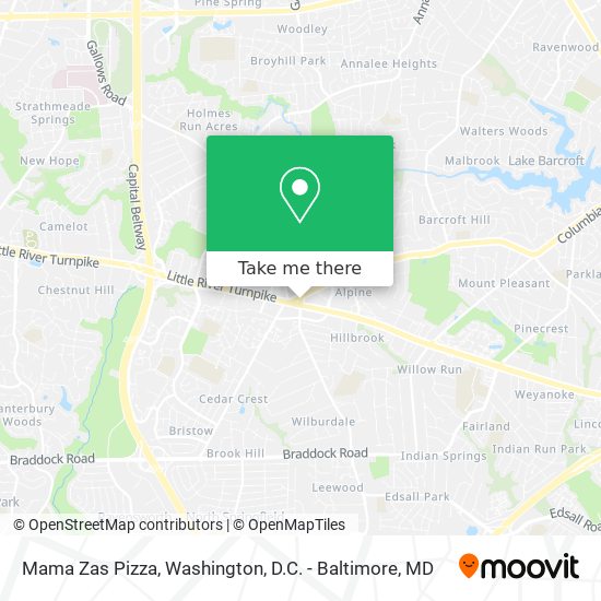 Mapa de Mama Zas Pizza