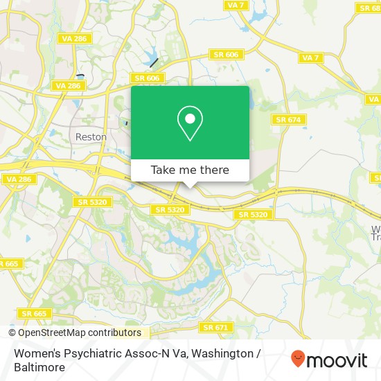 Women's Psychiatric Assoc-N Va map