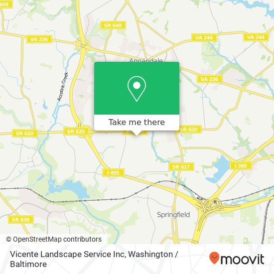 Mapa de Vicente Landscape Service Inc