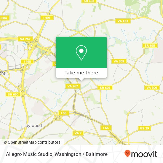 Mapa de Allegro Music Studio