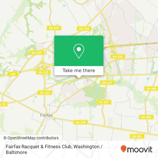 Mapa de Fairfax Racquet & Fitness Club