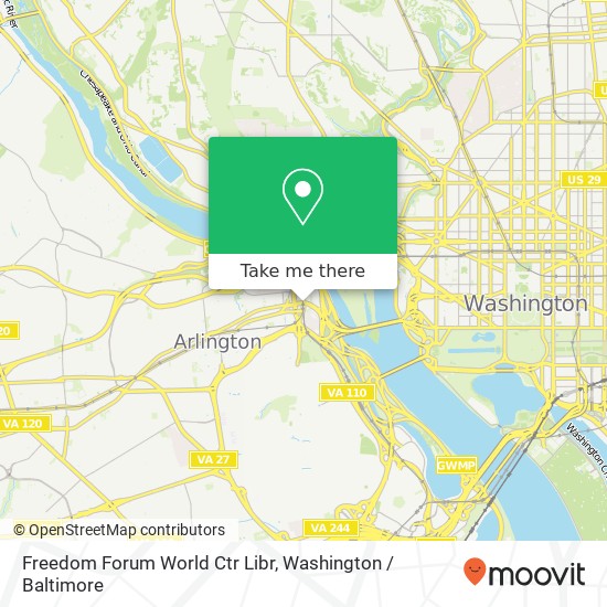 Freedom Forum World Ctr Libr map