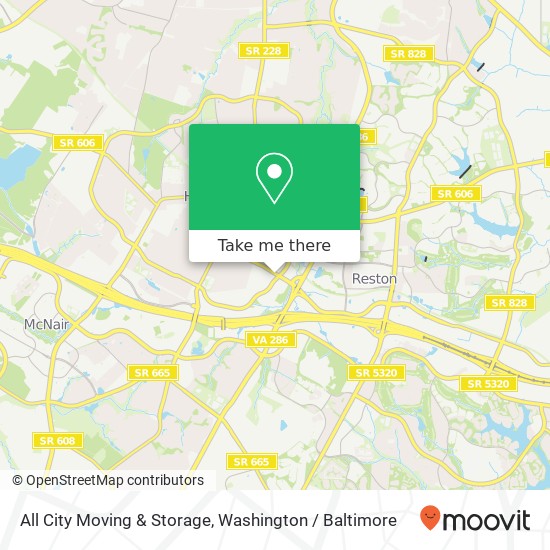 All City Moving & Storage map