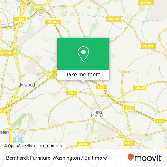 Bernhardt Furniture map